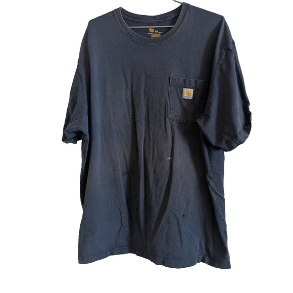 Carhartt Other - Carhartt Men's 2XL Blue T-Shirt Original Fit Short Sleeve Heavyweight Pocket K87